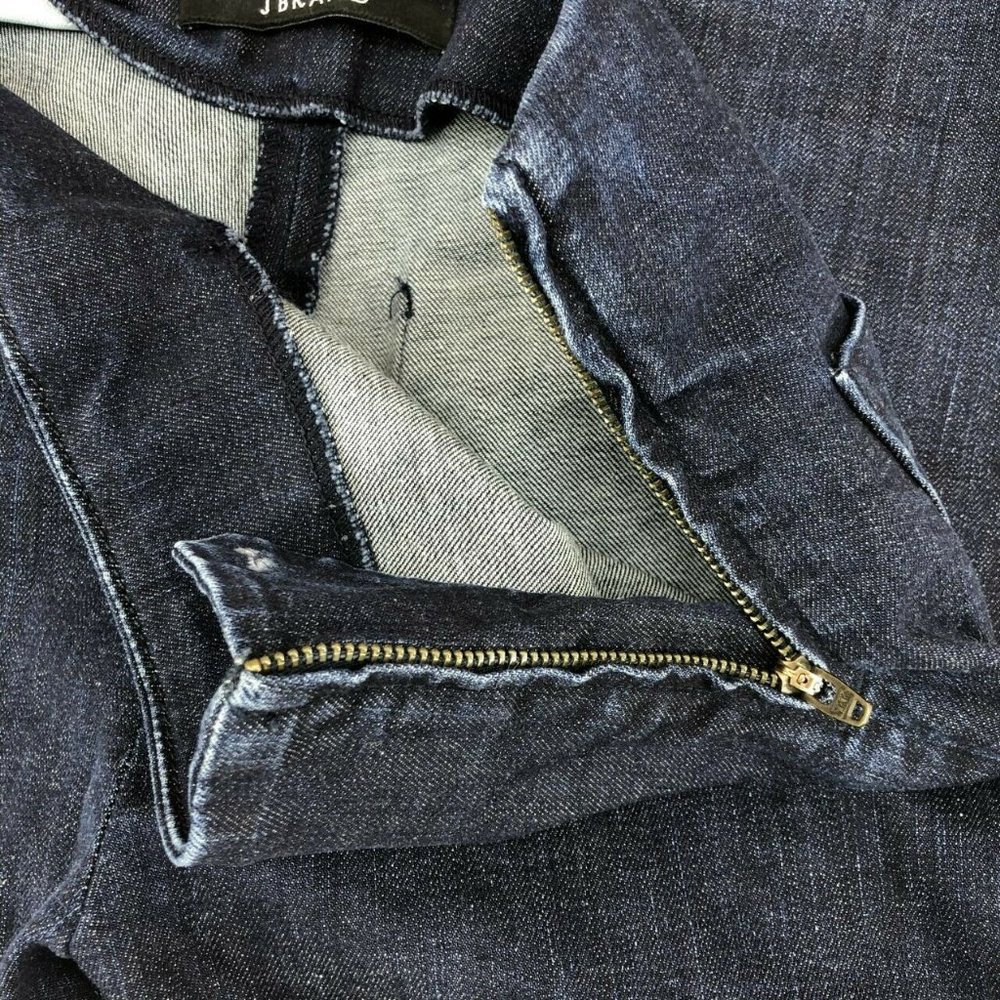 J Brand Mid Rise Slick Clean Side Zip Jeans Sz 27 - Picture 4 of 8